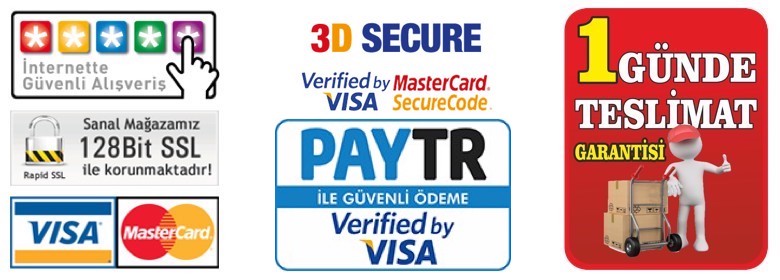 Güvenli satın alma 3D ve Kredi kartı ile ödeme